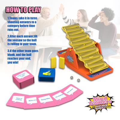 Exciting Rocking Seesaw Tilt N Shout Board Games Funny Family Table Games Puzzle Battle Quiz Multiplayer Players Party Game
