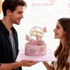 New 3D Happy Birthday Card Four-Layer Birthday Cake Foldable Gift Card Best Wishes Pop Up Mother's Day card Birthday Party