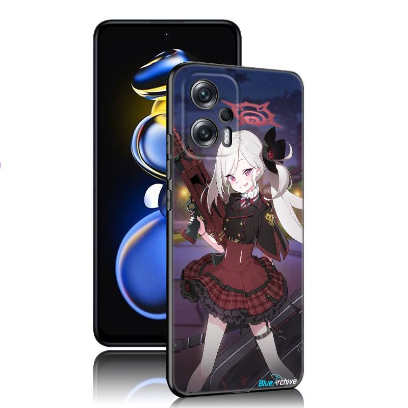 Blue Archive Game Black Silicone Phone Case For Xiaomi POCO X3 X4 NFC F5 M3 M4 M6 X5 X6 Pro F3 F4 GT 5G C55 C65 M5