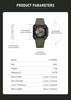 CURREN 8461 Men's Square Sports Watch with Silicone Strap and Multifunctional Six-Needle Calendar