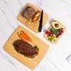 3 Piece Bamboo Cutting Board Set Eco Friendly Reversible Kitchen Boards Durable Elegant Oval Design Versatile Chopping Slicing