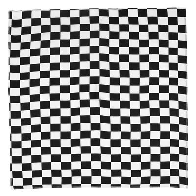 55x55 cm Bianco Nero Bandiera a scacchi Bandana da corsa Unisex Multiuso Fascia quadrata Moto Sport all'aria aperta Fascia per capelli avvolgente