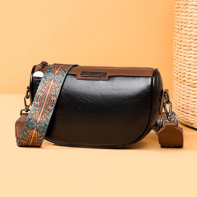 Fashion Small PU Leather Underarm Saddle Bags for Women Vintage Designer Shoulder Crossbody Bag