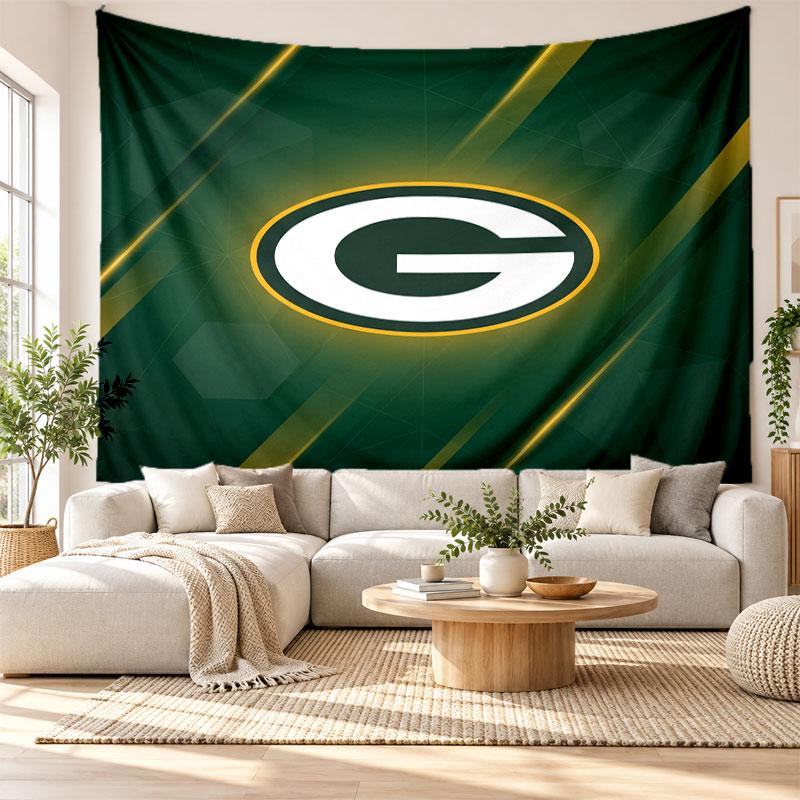 Green Bay Packers Wall Tapestry, Soft Fabric Wall Hanging, Decorative Backdrop For Bedroom Home Wall Art