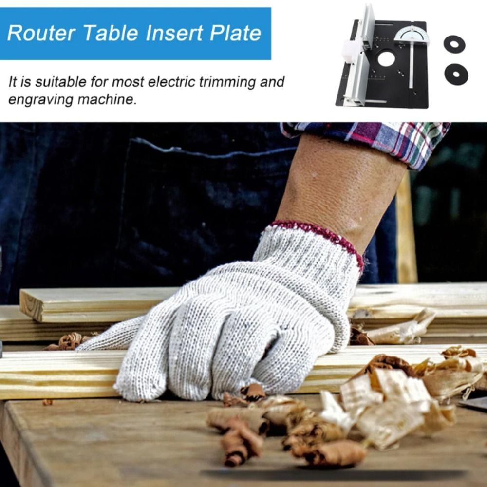 Aluminum Alloy Router Table Insert Plate Miter Gauge Guide Flip Board Aluminum Alloy Insert Plate Aluminium Profile Fence