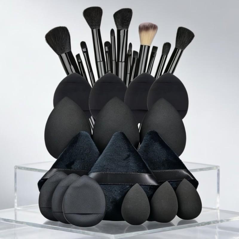 Makeup Brush Set Beauty Blender Powder Puff Triangle Teardrop Sponge 29pcs