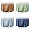 Men's 100% Cotton 3D Jacquard Boxer Briefs with Antibacterial Crotch in Large Size (2026 Model)