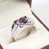 Alexandrite Oval Cut  Gemstone With 925 Sterling Silver Ring For Men's #A631 JL375656872253