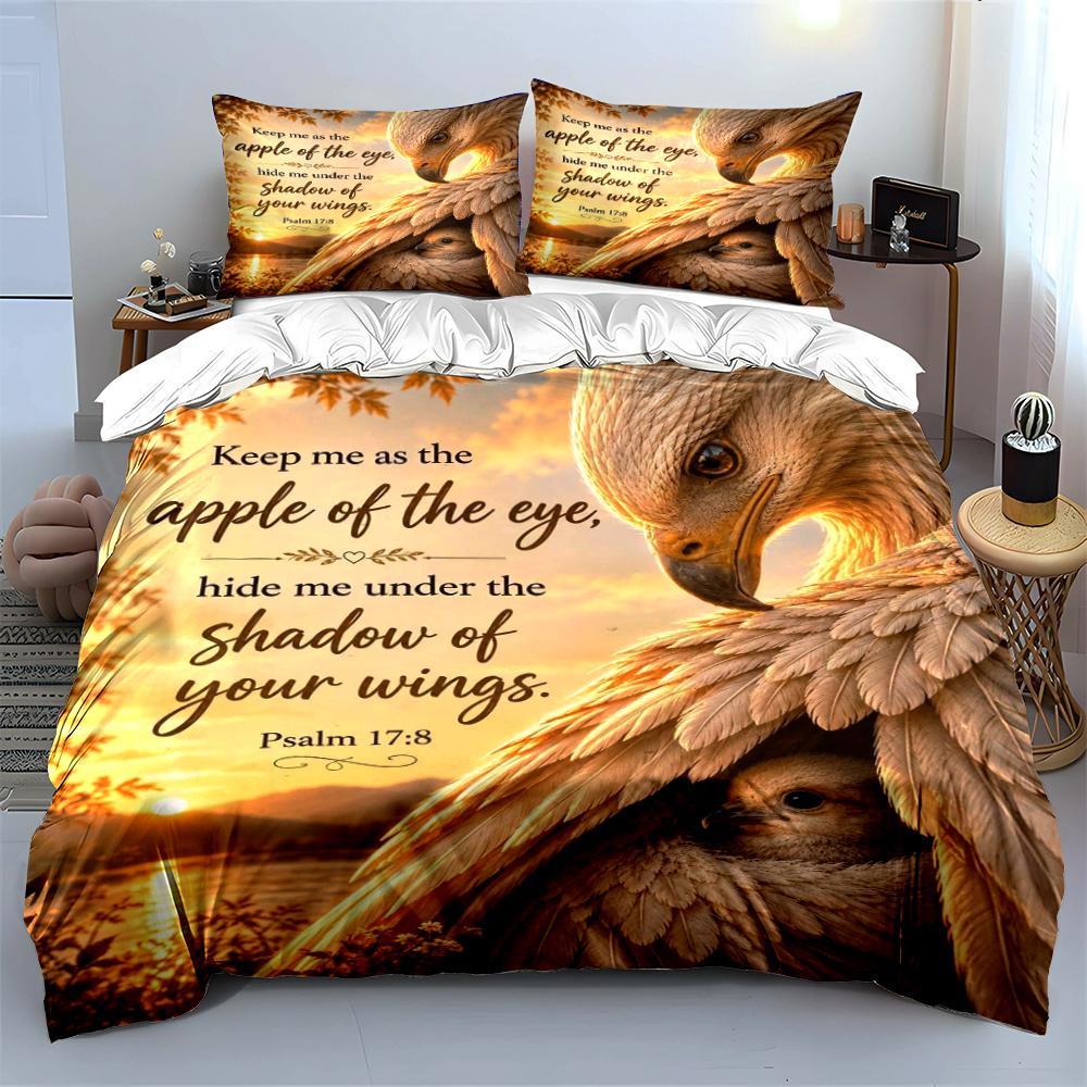 Keep Me Under Your Wings Bedding Set Bedding set (1 duvet cover, 2 pillowcases, duvet not included)
