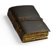 Vintage Leather Journal: Blank Book of Shadows with Deckle Edge Paper