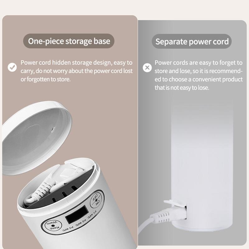 Portable Stainless Steel Kettle Mini Electric Bottle Thermal Cup For Boil Hot Water Baby Milk Powder