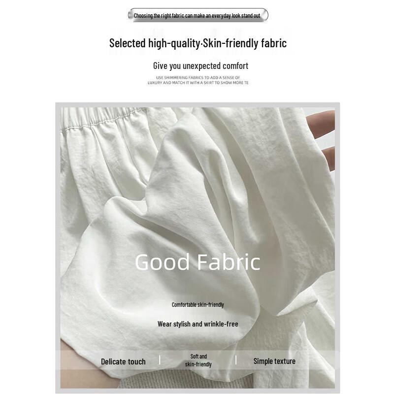 Langsha Women's High-Waist Loose Fit Drapey Wide-Leg Pants