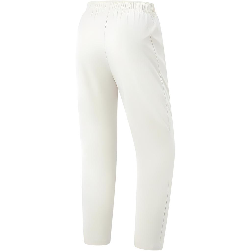 Li Ning Fitness Series Solid Color Mid Waist Comfortable Breathable Straight Leg Sports Long Pants Women pants Silver-Birch-Gray AYKU480-1