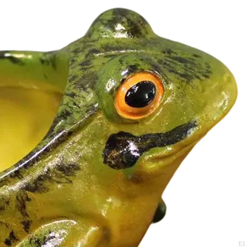 Resin Frog Planter Shaped Flower Pot Home Decoration Artwork Decorative Plant Creative