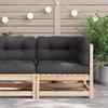 VidaXL Garden Corner Sofa with Cushions, Seat with Backrest, Outdoor Patio Backyard Terrace Furniture, Wood of 838061