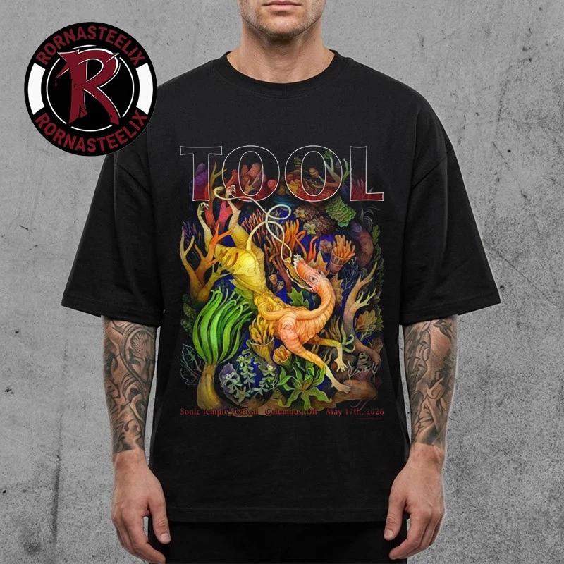 Tool Band Sonic Temple Festival 2026 Venue Poster On May 17 2026 Columbus Shirt S