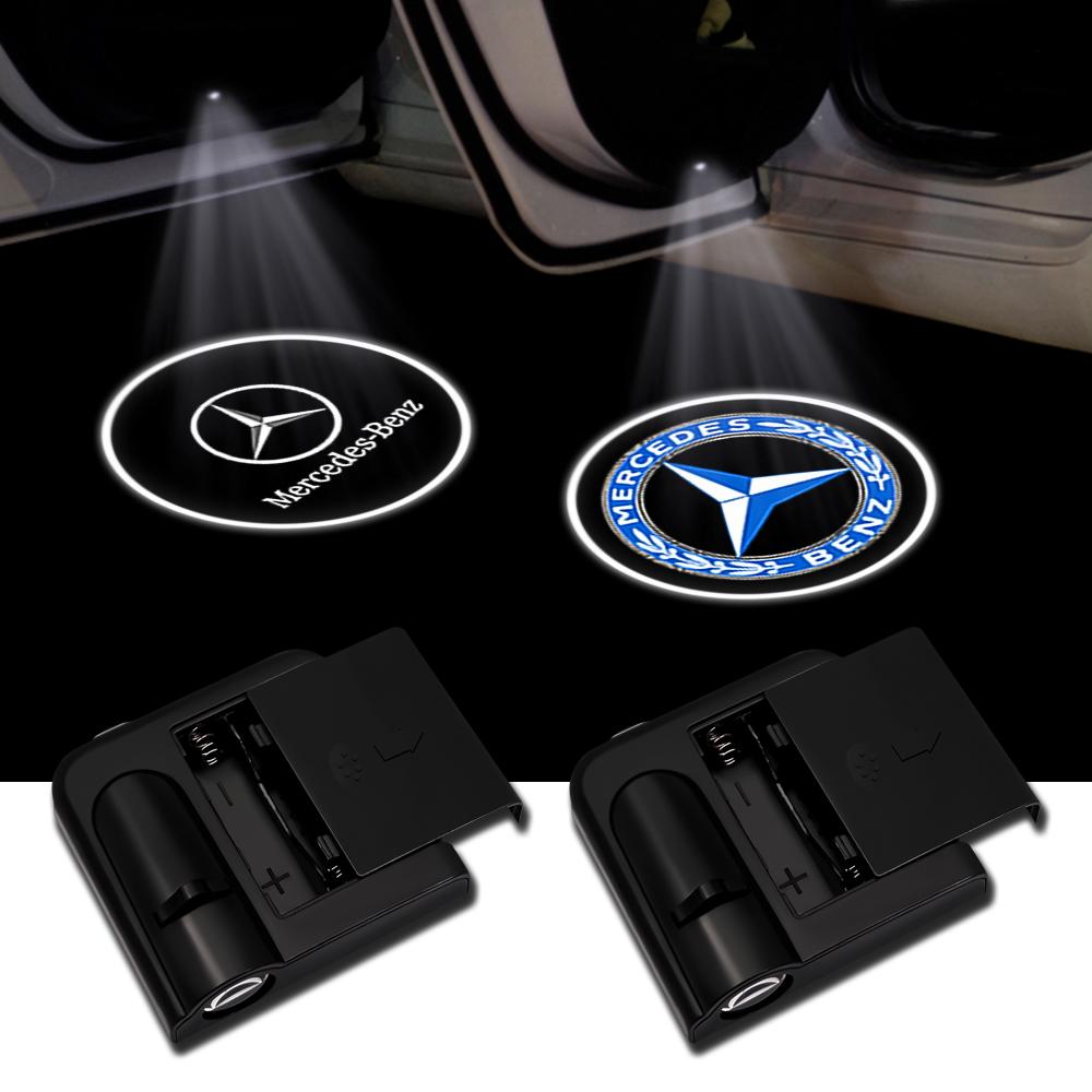 CQV1 1/2pcs Wireless Car Door Lights Projector with HD Car Door Lights LED Projector For Mercedes Benz C E A B S Class GLE GLA GLB