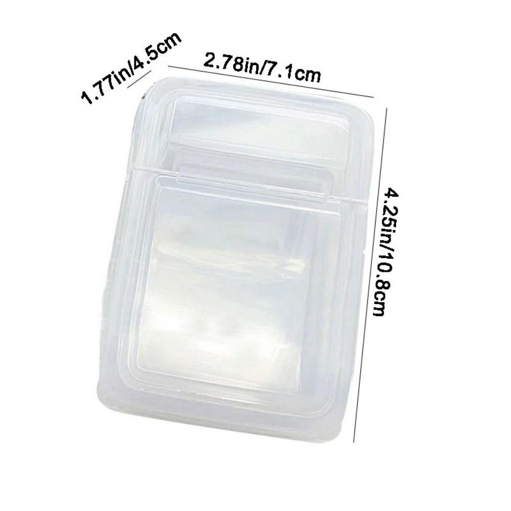 Plastic Card Film Storage Box Transparent Photocard Collection Case Flip Lip Card Holder Box  DIY