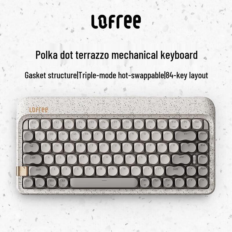 Lofree OE914 Terrazzo Triple Mode Wireless Mechanical Keyboard