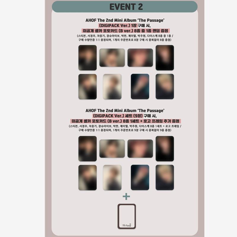 

[Передзамовлення] AHOF - 2-й Мініальбом [The Passage] Версія ДІДЖІПАК(Онлайн-вигода) POB KPOP TOGETHER RANDOM