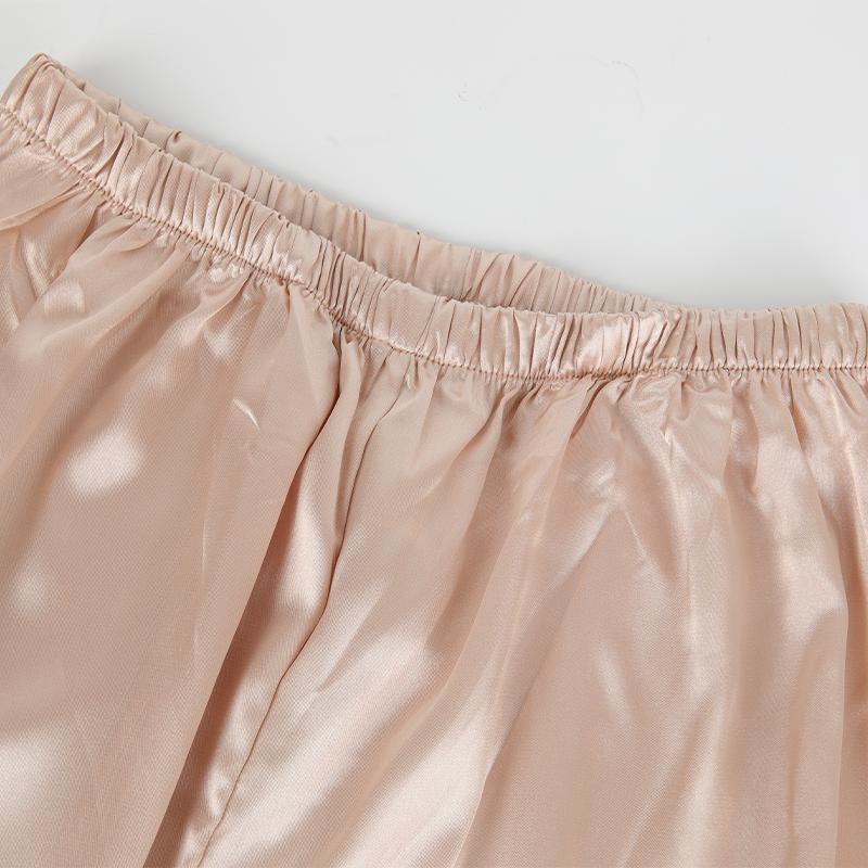 Women Pajama Set Sleepwear Spring Summer Sleepwear Pink Silk Satin Short Sleeve Top Shorts 2 Piece Casual Female Pijama Homewear