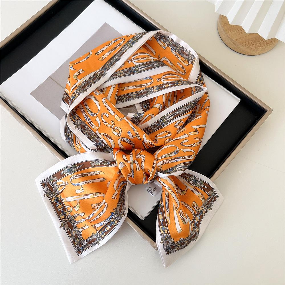 Pingjiao New Style Spring And Autumn Professional Decoration Versatile Small Silk Scarf Women'S Scarf Narrow Long Hair Strap Tie Bag Belt