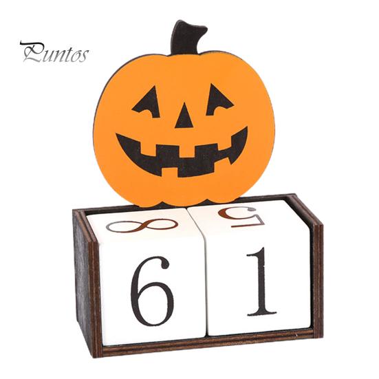 

Деревянный календарь обратного отсчета на Хэллоуин, Адвент-календарь на Хэллоуин, тыква ручной работы, замок-призрак, настольное украшение жёлтый
