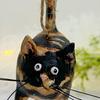 Figurina Decorativa di Gatto Resina Artistica Espressione Sorpresa Gatto in Miniatura per Scrivania