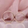 Rose Gold Color Smooth Romantic Simplicity Couple Rings Women Men Wedding Party Unique Ring