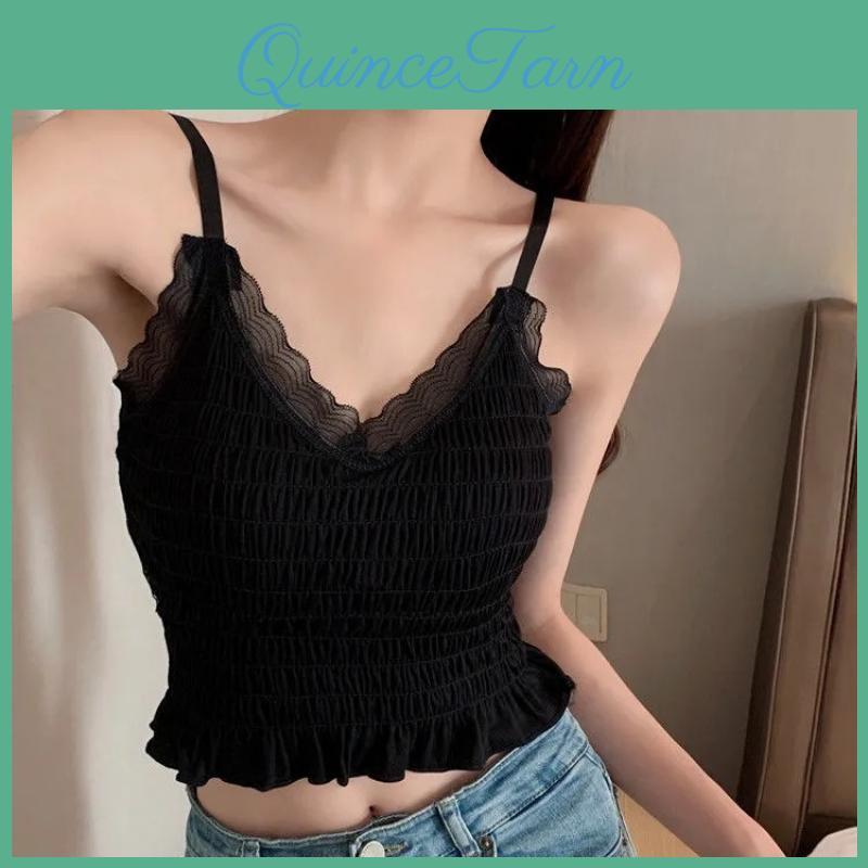 Beautiful Vest Wear Outer Womens Sexy Bra Lace Chiffon Sling Chest Pad Tube Top