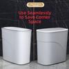 Odor-Free Waterproof Garbage Bin Slim Narrow Gap Living Room Dustbin  Home Use