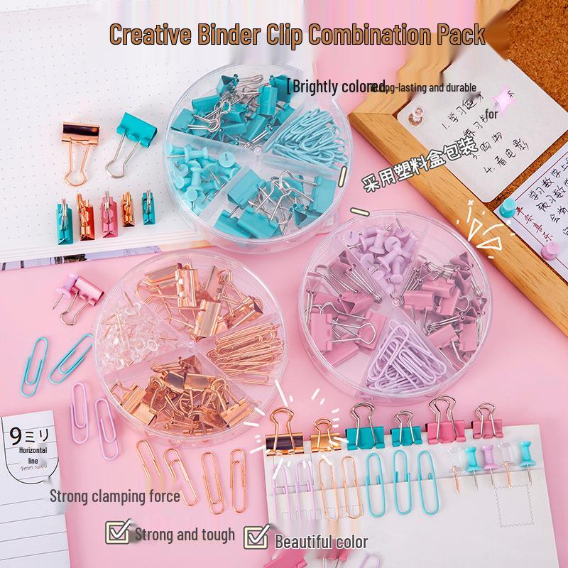 Macaron Metal Binding Clips for Student Papers and Office Bills
