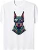 1pc Mens Graphic T Shirt Cyberpunk Futuristic Doberman Short Sleeve Crew Neck