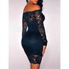 Lace Hollowed Out One Shoulder Dress Lace Hollow Out Off Shoulder Dress