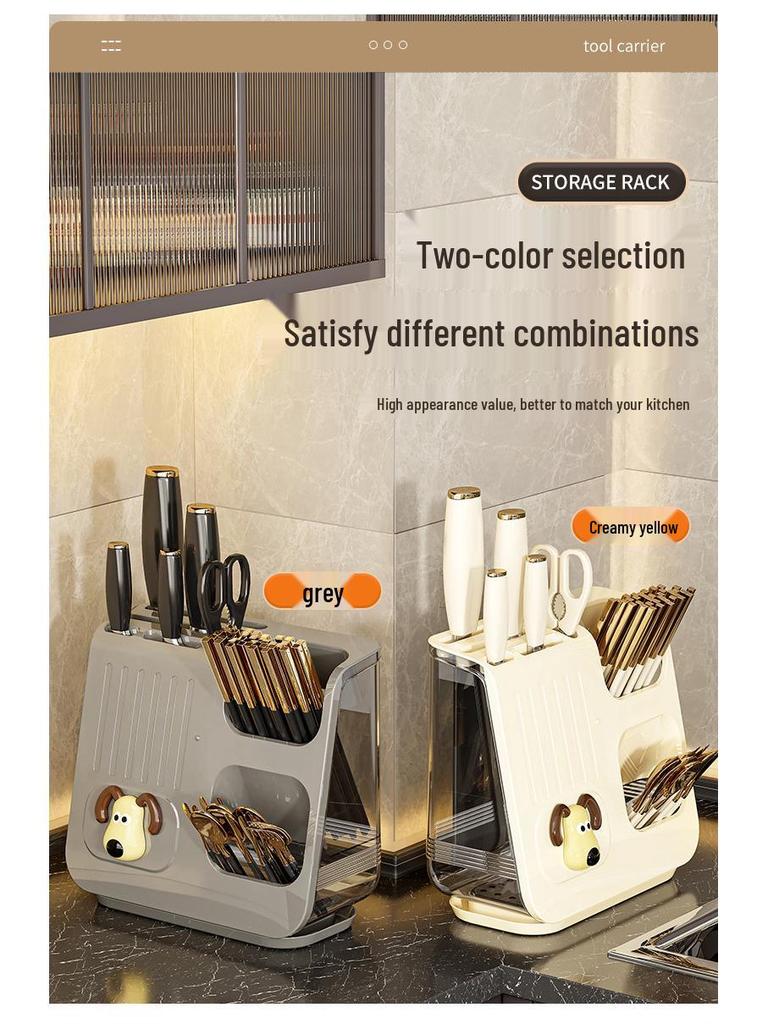 High-End Kitchen Countertop Multi-Purpose Organizer for Chopsticks, Knives, Spoons & Utensils