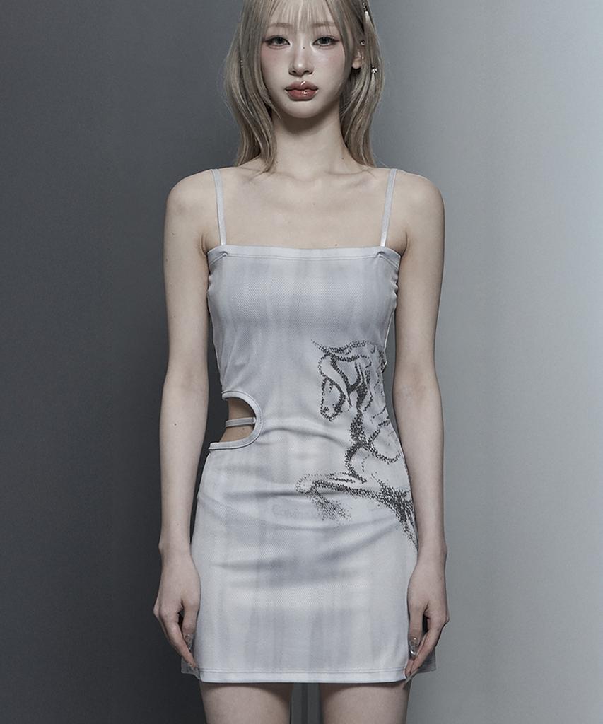 Etosome Side Cut-Out Mini One-Piece (White)