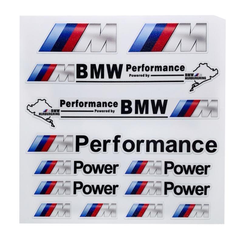 BBJT8 Car Decoration Strip Trunk Sticker Decals Decal For Bmw M Power Performance Logo E28 E30 E34 E36 E46 E60 E90 F84 F87 X1 X3 X5 X6