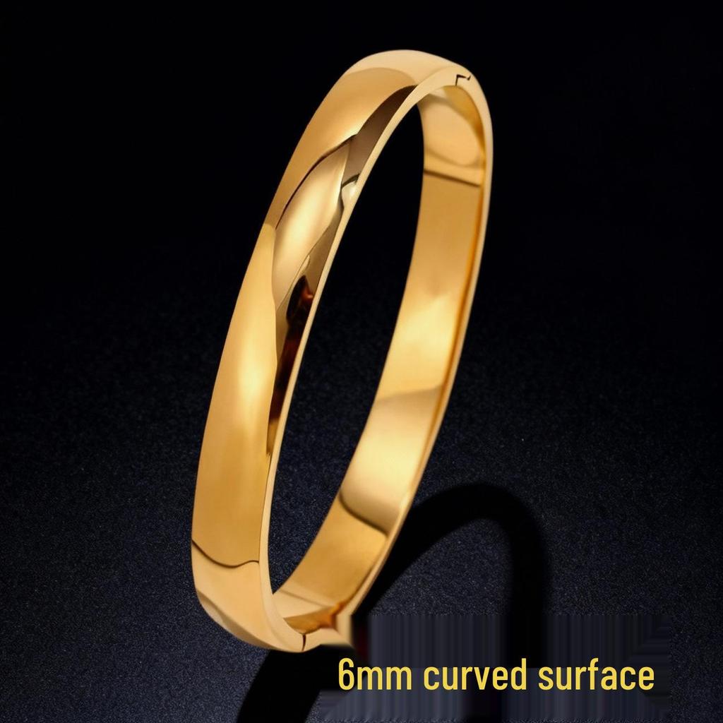 Women's Luxury Stainless Steel Bracelet: Electroplated Titanium, Full Diamond Set, European-American Style