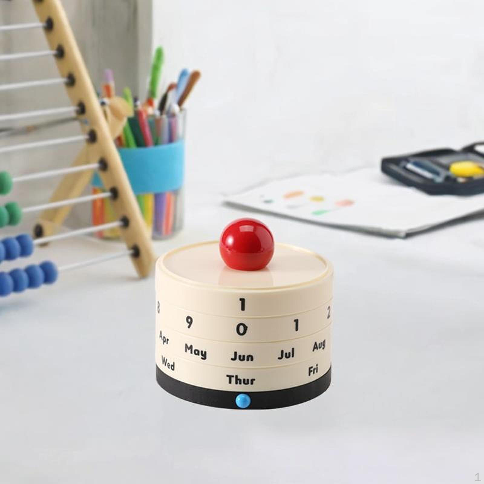 

Настольный календарь, ежемесячный планировщик, акриловый аксессуар, украшение, вечный бежевый