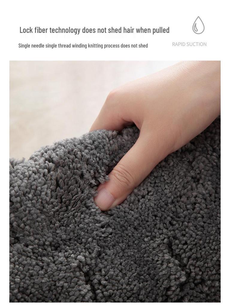 Plush, Quick-dry Non-slip Bathroom Mat for Toilet Door