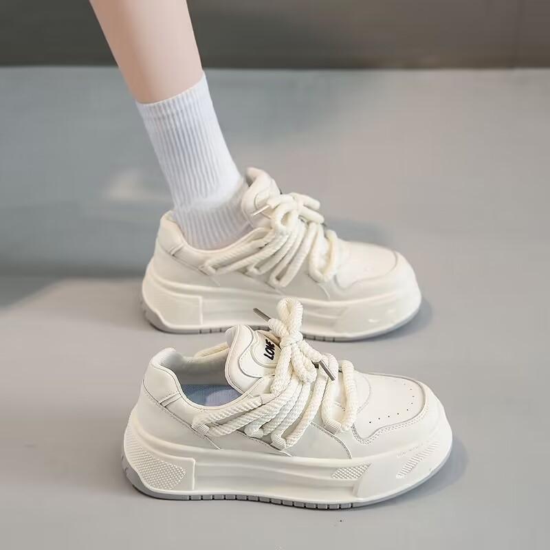 

Обувь для ходьбы Женская обувь на плоской подошве с низким верхом для спорта и отдыха Низкие студенческие туфли Белые туфли Дышащая модная обувь 40 белый