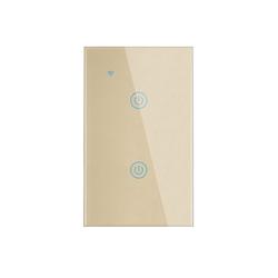 2025 New Design Products Tuya Smart Wifi Wall Switch Us Standard Glass Touch Panel Light Switch Support App Remote Control