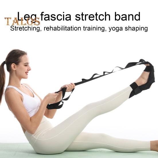 Halka Bantlı Yoga Esnetme Kayışı Ayarlanabilir Ayak Baldır Germe Bandı Erkek Kadın Ev Egzersizi Fizik Tedavi Direnç Bandı