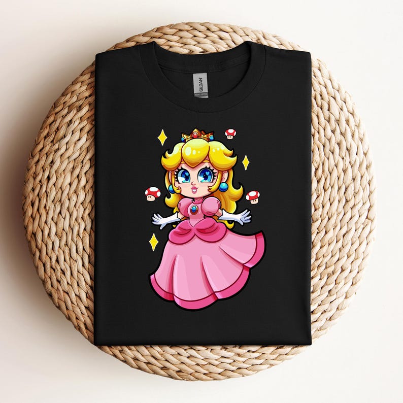 Princess Peach Shirt, Princess Peach Nintento World Shirt, Super Mario Couples Tshirt, Princess Peach Shirt, Princess Peach, Gift For Her 150