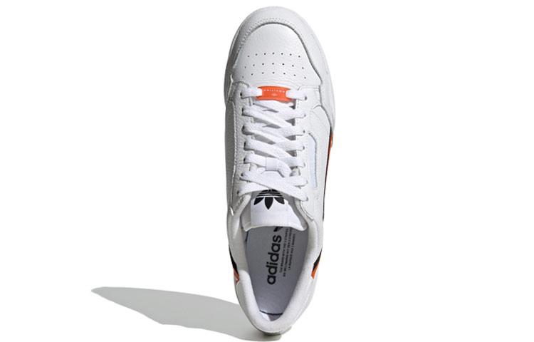 Adidas Continental 80 'Wordmark Side Stripe - White Orange' Women's H68725