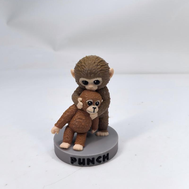 Punch Friends: Little Monkey The Dashboard Guardian, Emotional Support Monkey Car Dashboard Ornament коричневый