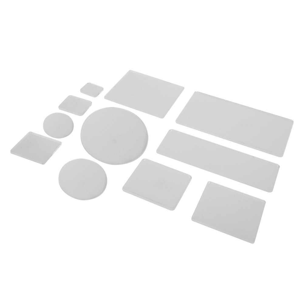 

11 шт. прозрачный акриловый прозрачный блок для штампа DIY ручной работы инструменты для изготовления поделок(Набор с круглыми углами )