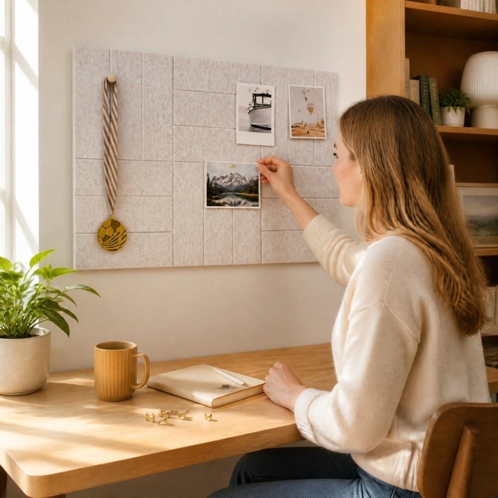 Selbstklebende Akustikfilzplatten Vertikale Streifen Pinnwand Memoboard Wanddekor