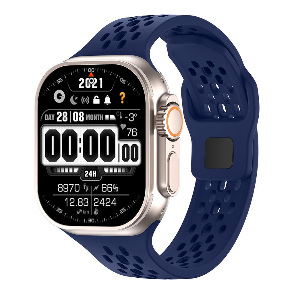 Silicone Band Heat dissipation Strap For Apple Watch 46mm 45mm 41mm 44mm 49mm 40mm 42mm Iwatch Series 11 10 9 8 7 6 SE 3 Ultra 3