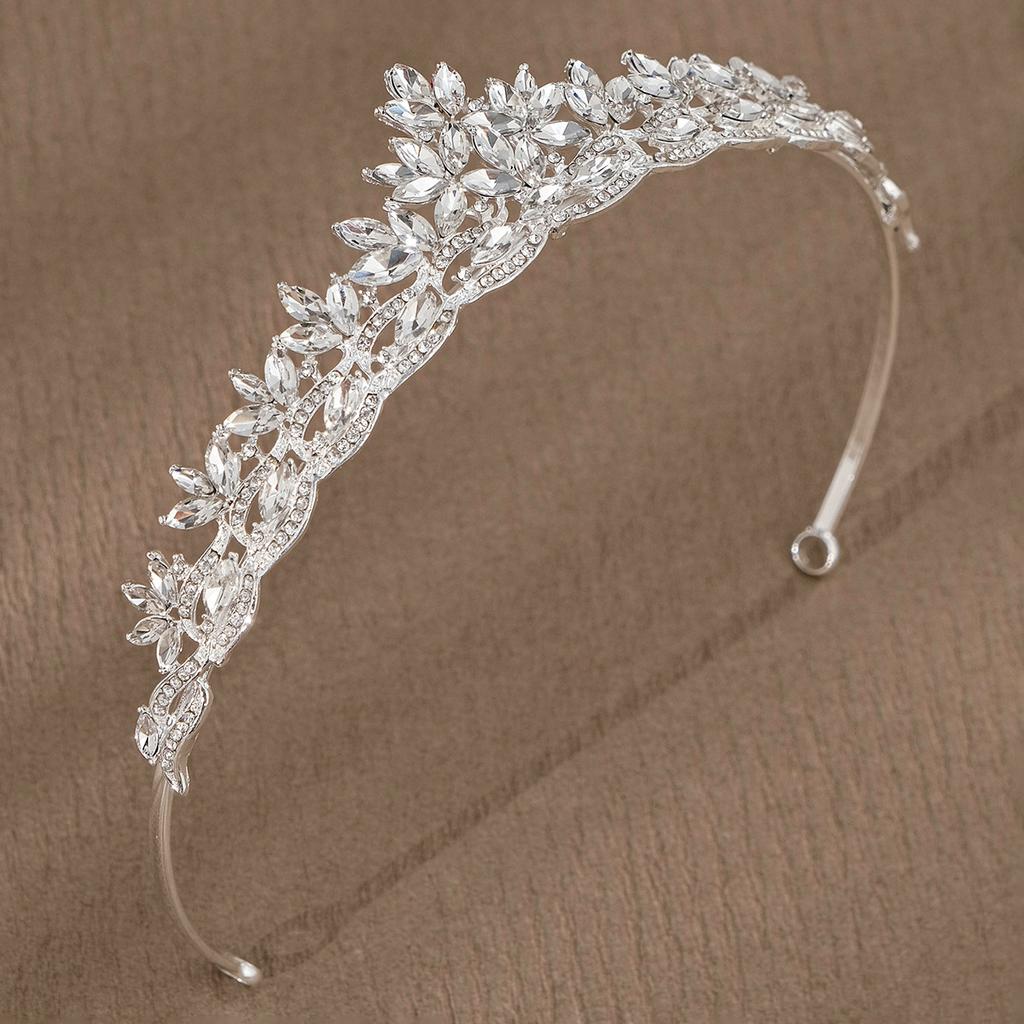 Bridal Crown Hair Accessories Princess Birthday Crown Korean Wedding Jewelry Alloy Marquise Rhinestone Children's Crown